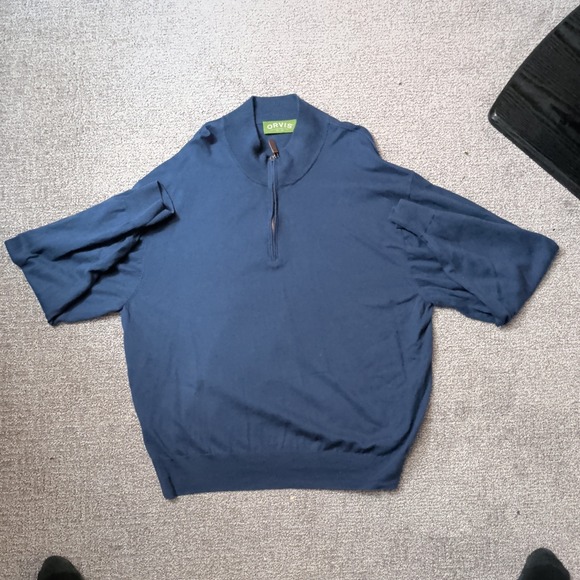 Orvis Men's Lot - XXL and XL - ¼ Zip Pullover and Polo Button Up/¼ Zip up - Blue - Picture 11 of 13